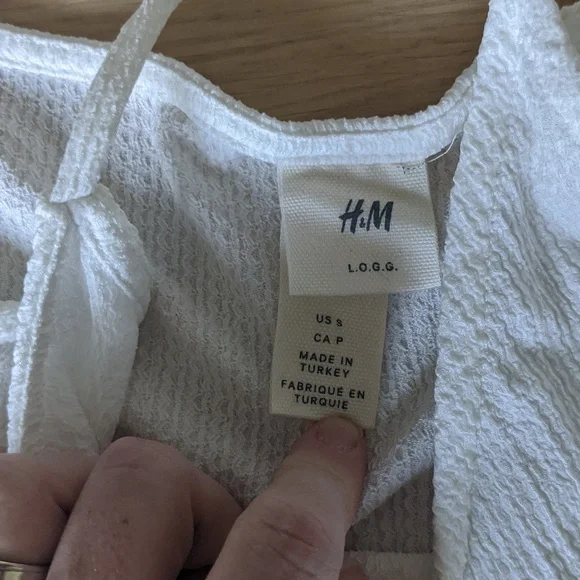 H&M white summer dress. Size small. - Picture 2 of 9